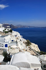 Image showing view of Fira town - Santorini 