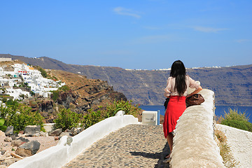 Image showing view of Fira town - Santorini 