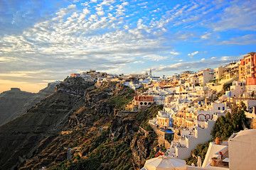 Image showing view of Fira town - Santorini 