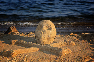 Image showing Sand skull and bones