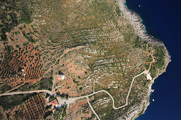 Image showing Aerial view on the island of Zakynthos 