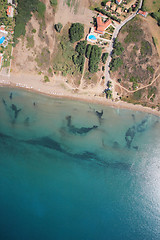 Image showing Aerial view on the island of Zakynthos 