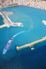 Image showing Aerial view on the island of Zakynthos 