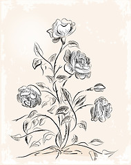 Image showing vintage greeting card with roses