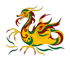 Image showing funny Chinese dragon is symbol of calendar 2012