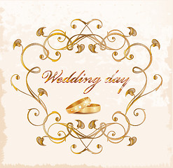 Image showing Vintage wedding card.