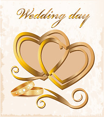 Image showing Vintage wedding card.