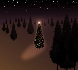 Image showing Christmas Tree Red