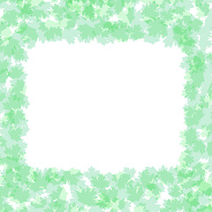 Image showing Foliage frame with summer nature leaves vector background