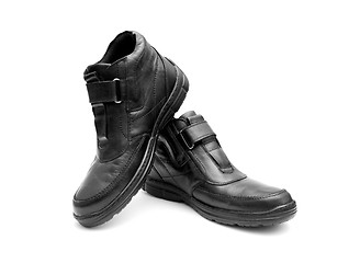 Image showing Pair of black man's boots 