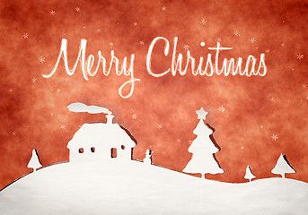 Image showing red christmas background