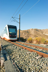 Image showing Approaching train