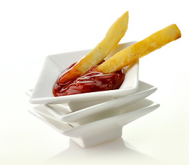 Image showing French Fries And Ketchup