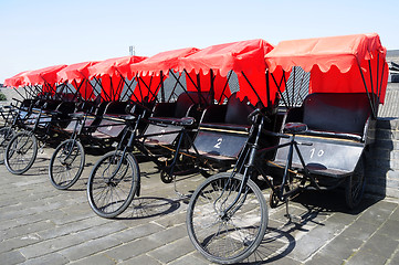 Image showing Rickshaws in Xian