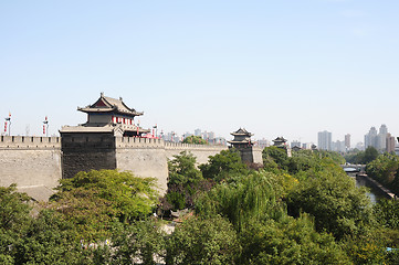 Image showing Ancient city wall of Xian, China