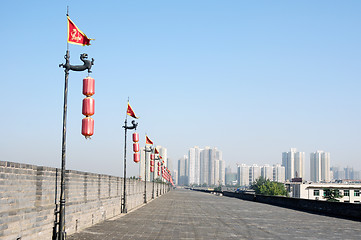 Image showing Ancient city wall of Xian, China