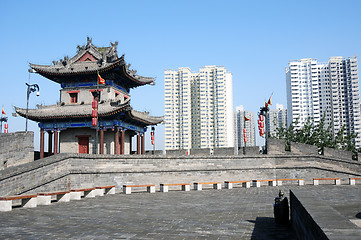 Image showing Ancient city wall of Xian, China