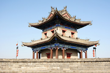 Image showing Ancient city wall of Xian, China