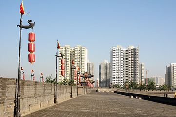 Image showing Ancient city wall of Xian, China