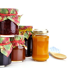 Image showing jam in the jars