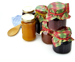 Image showing jam in the jars