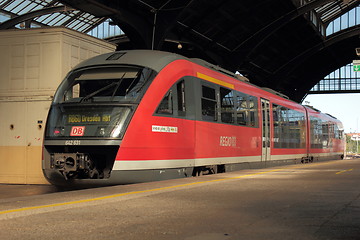 Image showing German red train