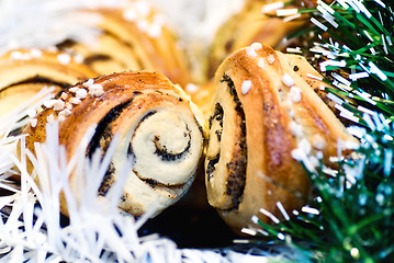 Image showing Christmas baked rolls