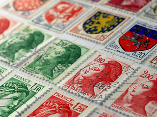 Image showing French stamps