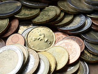 Image showing Euro coins