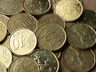 Image showing Euro coins background