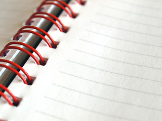 Image showing Blank notebook page