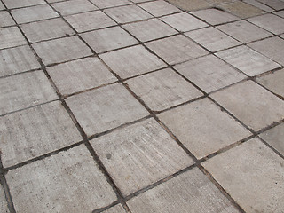 Image showing Concrete sidewalk pavement