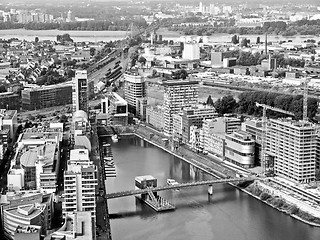 Image showing Duesseldorf mediahafen harbour