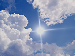 Image showing Blue sky with clouds