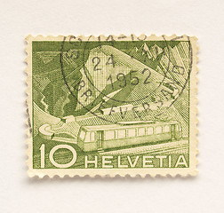 Image showing Swiss stamps