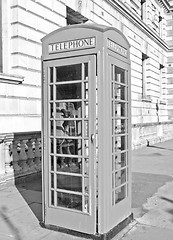 Image showing London telephone box