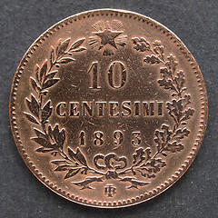 Image showing Italian coin