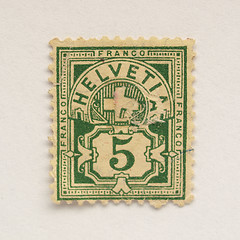 Image showing Swiss stamps