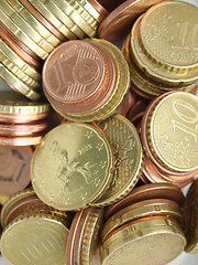 Image showing Euro coins background