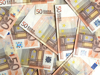 Image showing Euro bankonotes background