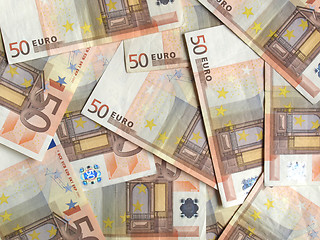 Image showing Euro bankonotes background