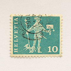 Image showing Swiss stamps