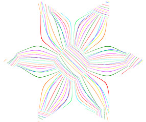 Image showing abstract color lines flower