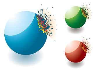 Image showing Exploding stone round