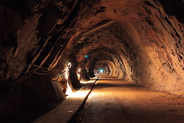 Image showing Old mine tunnel