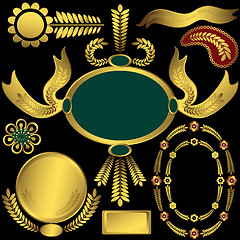 Image showing Set golden elements