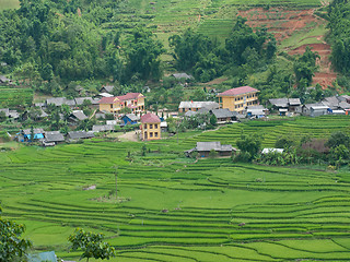 Image showing Hill tribe community in Sapa Valley, Vietnam