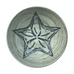 Image showing pottery plate star