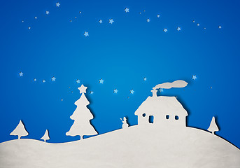 Image showing blue christmas background