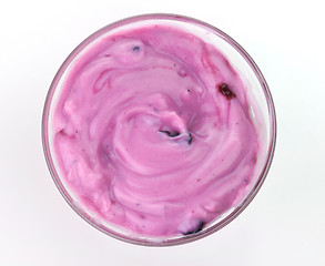 Image showing blackberry and strawberry yogurt